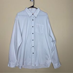 Men’s Wrangler long sleeve button down white shirt with black diamond pattern
